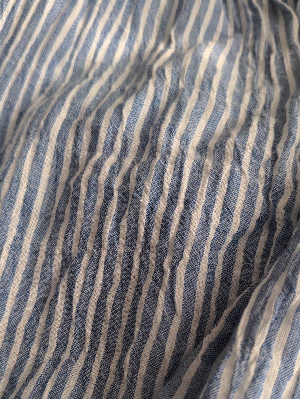 Striped Blue and White Cutout Dress - Picture 3 of 4